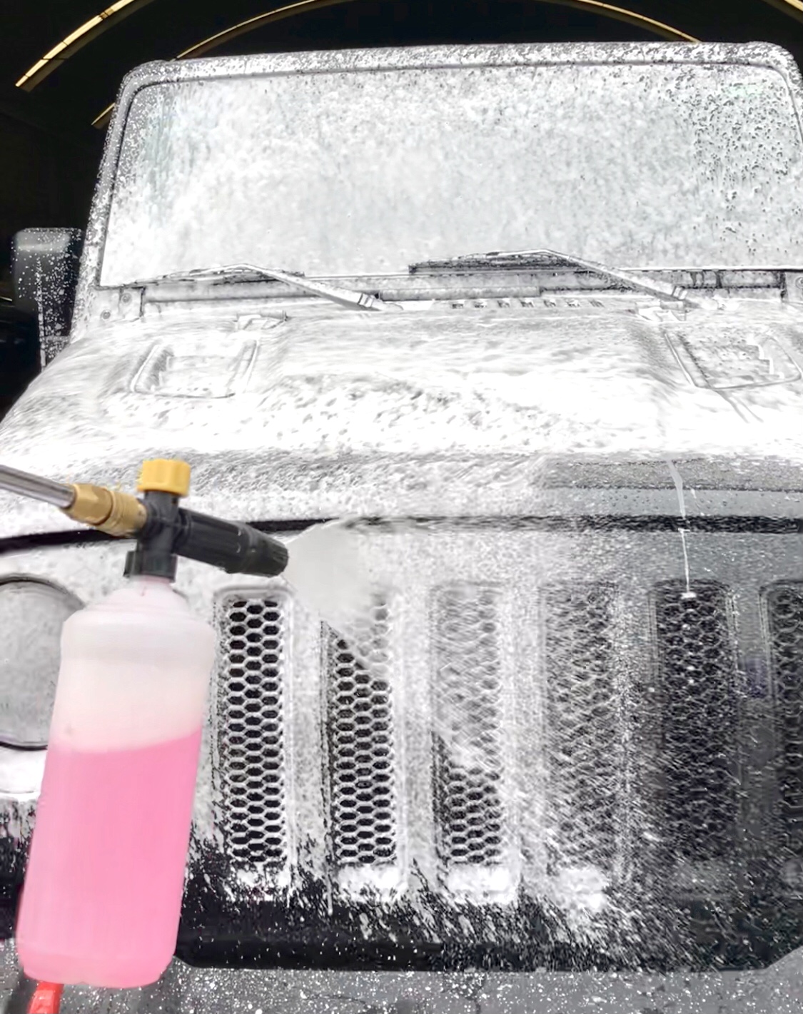 Aplicación de shampoo ph Neutro con espumadora